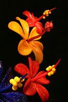 Blown Glass Hibiscus Flowers by Samuel Decker